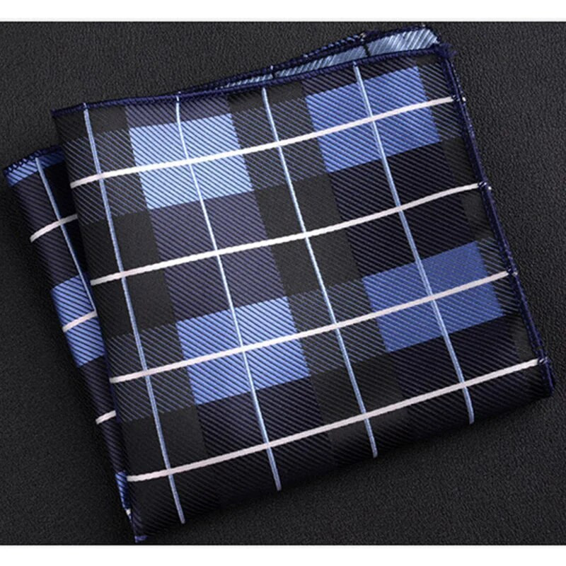 Novi modni džepni kvadrat Zeleni tamnoplavi šareni rupčić 22*22 cm Svileno odijelo s maramicom na cvjetne pruge, muško poslovno vjenčanje