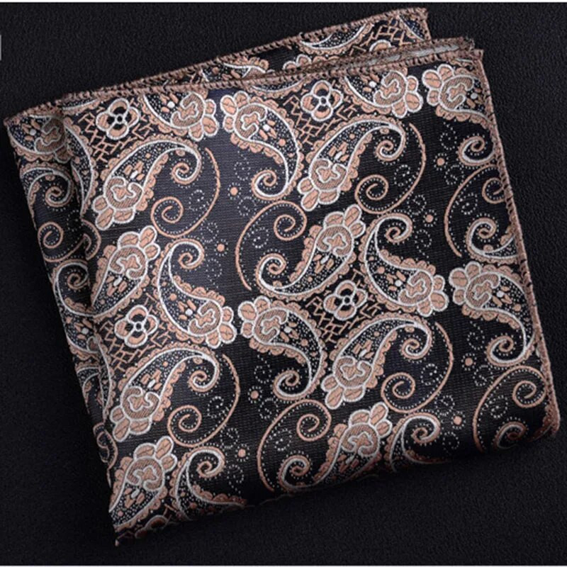 Novi modni džepni kvadrat Zeleni tamnoplavi šareni rupčić 22*22 cm Svileno odijelo s maramicom na cvjetne pruge, muško poslovno vjenčanje