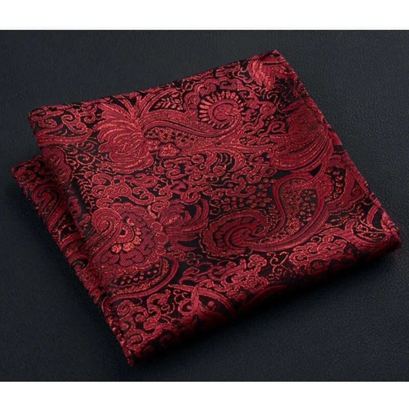 Novi modni džepni kvadrat Zeleni tamnoplavi šareni rupčić 22*22 cm Svileno odijelo s maramicom na cvjetne pruge, muško poslovno vjenčanje