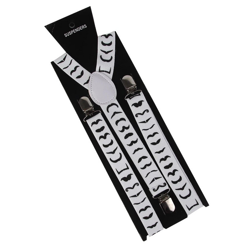 Muška/ženska odjeća Naramenice Set leptir mašna Elastični Y-oblika na kopču Podesivi crno-bijeli naramenici Set leptir mašna