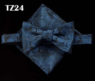 SHENNAIWEI férfi csokornyakkendők és zsebkendők gravata borboleta Jacquard szőtt férfi pillangós csokornyakkendő és zsebkendő öltöny szett