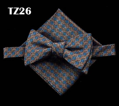 SHENNAIWEI férfi csokornyakkendők és zsebkendők gravata borboleta Jacquard szőtt férfi pillangós csokornyakkendő és zsebkendő öltöny szett