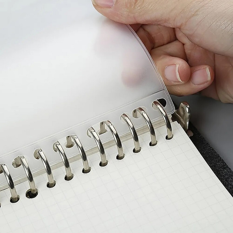 12 kom praktičnih prozirnih pvc džepova za registratore formata A5 A6 A7, prozirne mape s patentnim zatvaračem za registratore za bilježnice sa 6 prstenova, registrator datoteka, registrator izvješća