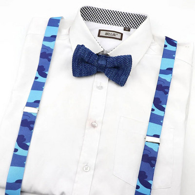 Férfi, női katonai terepszínű, nyomott nadrágtartó nyakkendő csokornyakkendő készletek parti játék ing merevítők pillangó öv nyakkendő masni nadrág farmer