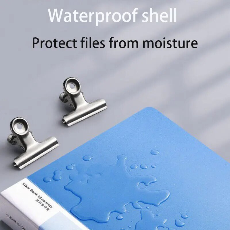 A4-es vastagított információs könyv, lapos mappa Átlátszó adatkönyv teszt papír kotta fájl Dokumentumrendező kliptáska