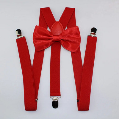 AEbone Suspensorio Felnőtt bordó nadrágtartó és csokornyakkendő férfi Női Sötétkék Bretellek Pantalon Pour Homme Femme 100cm Sus59