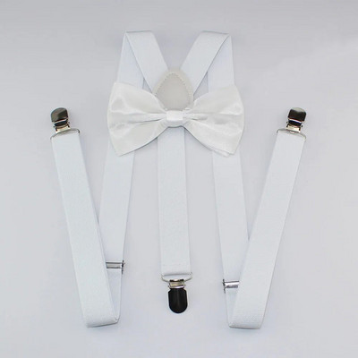 AEbone Suspensorio Felnőtt bordó nadrágtartó és csokornyakkendő férfi Női Sötétkék Bretellek Pantalon Pour Homme Femme 100cm Sus59