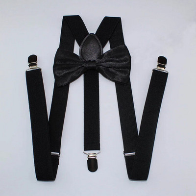 AEbone Suspensorio Felnőtt bordó nadrágtartó és csokornyakkendő férfi Női Sötétkék Bretellek Pantalon Pour Homme Femme 100cm Sus59