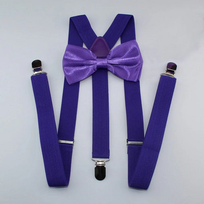 AEbone Suspensorio Felnőtt bordó nadrágtartó és csokornyakkendő férfi Női Sötétkék Bretellek Pantalon Pour Homme Femme 100cm Sus59