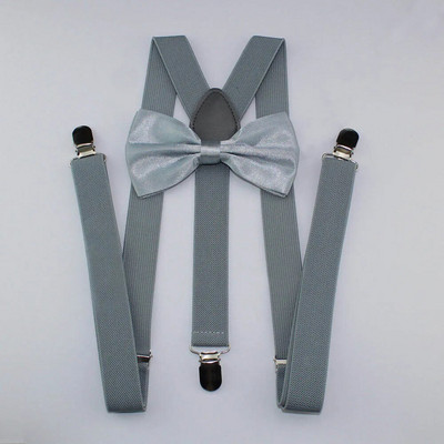 AEbone Suspensorio Felnőtt bordó nadrágtartó és csokornyakkendő férfi Női Sötétkék Bretellek Pantalon Pour Homme Femme 100cm Sus59