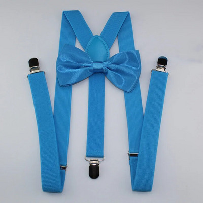AEbone Suspensorio Felnőtt bordó nadrágtartó és csokornyakkendő férfi Női Sötétkék Bretellek Pantalon Pour Homme Femme 100cm Sus59