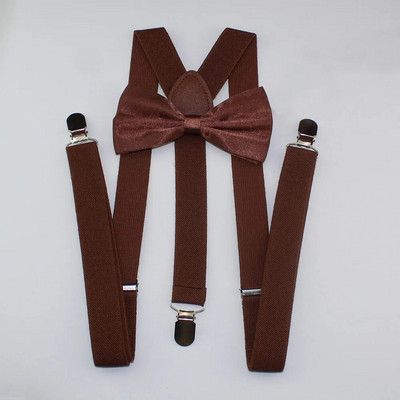 AEbone Suspensorio Felnőtt bordó nadrágtartó és csokornyakkendő férfi Női Sötétkék Bretellek Pantalon Pour Homme Femme 100cm Sus59