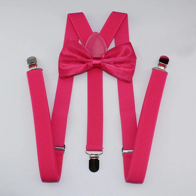 AEbone Suspensorio Felnőtt bordó nadrágtartó és csokornyakkendő férfi Női Sötétkék Bretellek Pantalon Pour Homme Femme 100cm Sus59