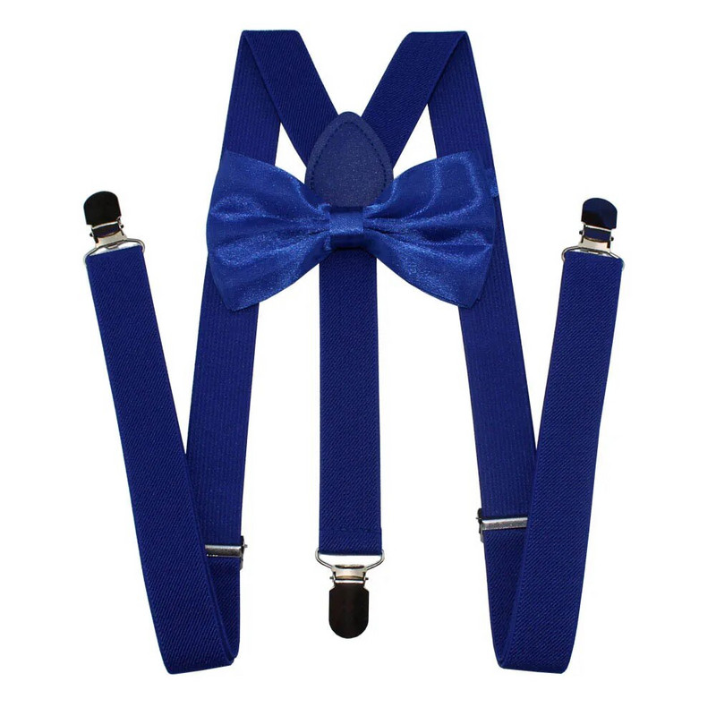 AEbone Suspensorio Felnőtt bordó nadrágtartó és csokornyakkendő férfi Női Sötétkék Bretellek Pantalon Pour Homme Femme 100cm Sus59