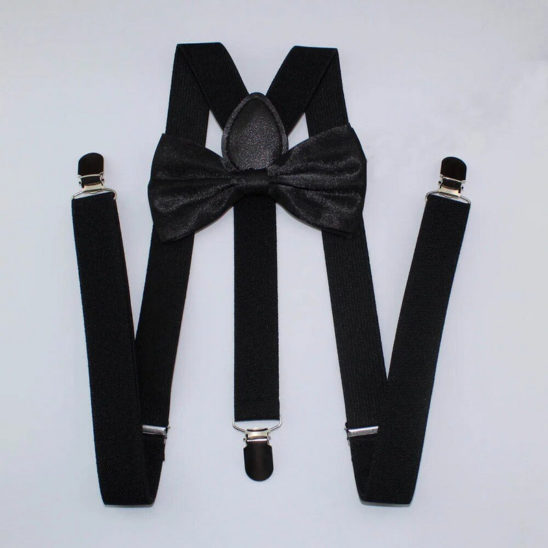 AEbone Suspensorio Felnőtt bordó nadrágtartó és csokornyakkendő férfi Női Sötétkék Bretellek Pantalon Pour Homme Femme 100cm Sus59