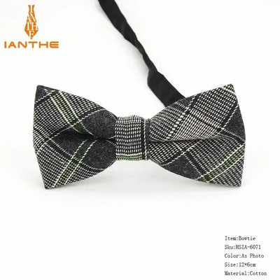 Kockás pamut csokornyakkendő Férfi Klasszikus ingek Csokornyakkendő Vállalkozási Esküvői Csokorcsomó Felnőtt Férfi Csokornyakkendők Fekete piros nyakkendő