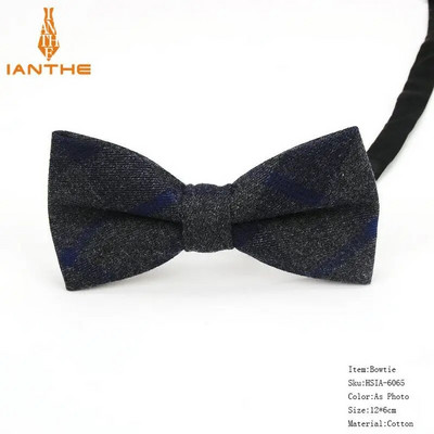 Kockás pamut csokornyakkendő Férfi Klasszikus ingek Csokornyakkendő Vállalkozási Esküvői Csokorcsomó Felnőtt Férfi Csokornyakkendők Fekete piros nyakkendő