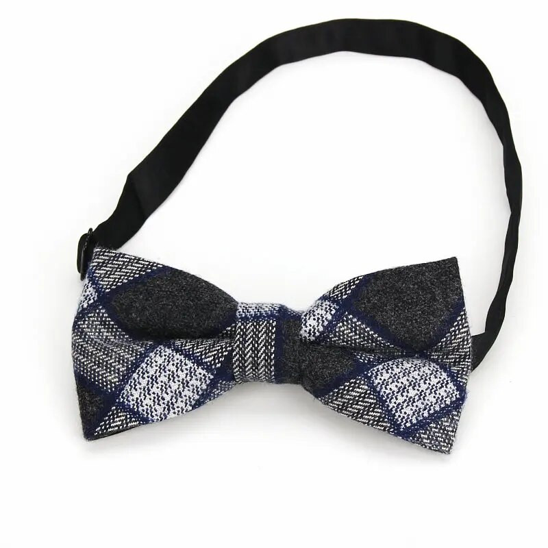 Kockás pamut csokornyakkendő Férfi Klasszikus ingek Csokornyakkendő Vállalkozási Esküvői Csokorcsomó Felnőtt Férfi Csokornyakkendők Fekete piros nyakkendő