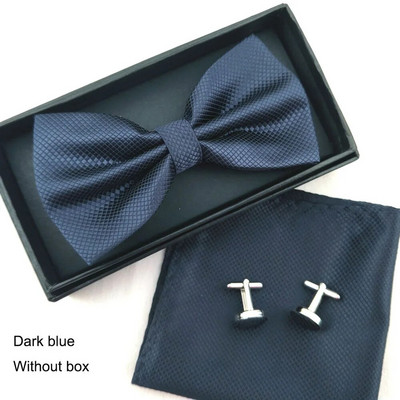 HUISHI Zlatni set leptir kravate Leptir kravata za muškarce Dugmad za manžete Set leptir mašna Zeleni džepni kvadratni dugmad za manžete Ovratnici Košulja Marama muške marke