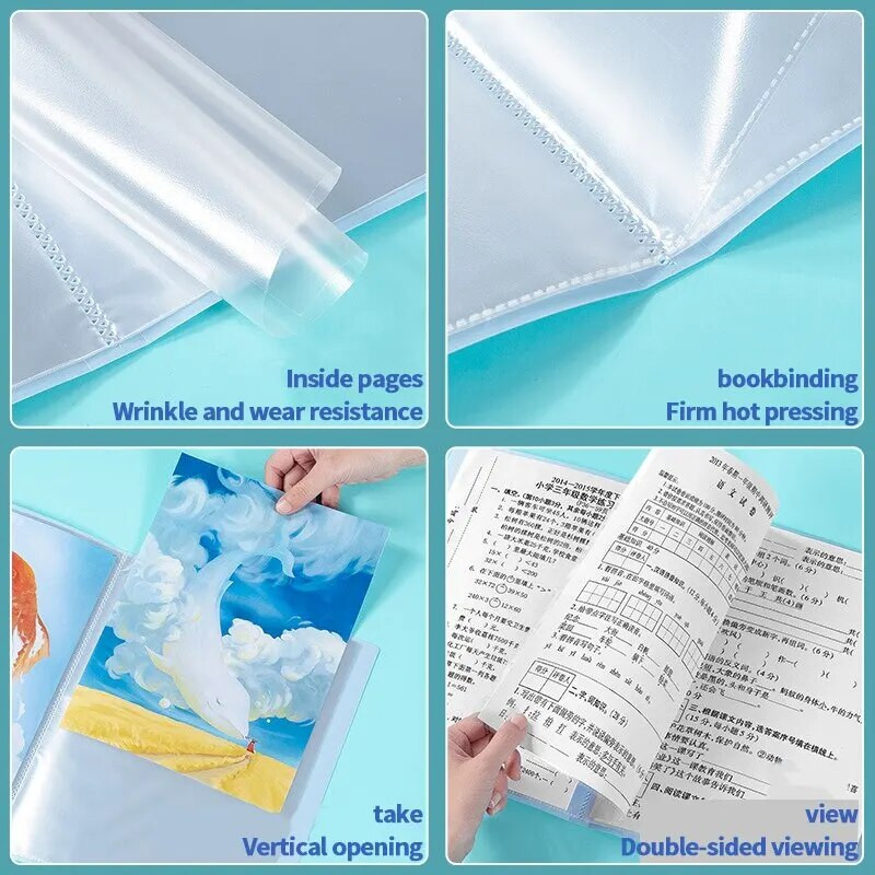 Informator A4 Prozirna mapa s umetnutim papirom Pp Studentska testna torba Knjiga za pohranu testa za trudnoću Glazbena knjiga Knjiga dokumenata