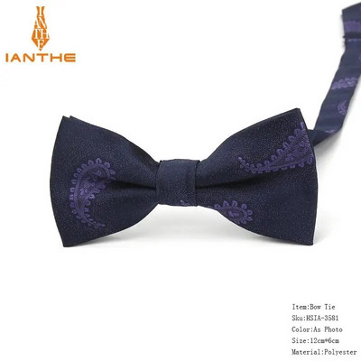 Ανδρικό παπιγιόν Paisley Παπιγιόν Business Wedding Bowknot Dot Κλασικό ριγέ μαύρο παπιγιόν για αξεσουάρ για πάρτι γαμπρού Πεταλούδα