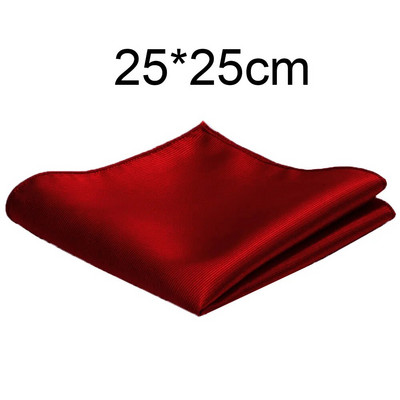 Klasszikus, 25*25 cm-es férfi sima selyem zsebkendő tömör zsebes, négyzet alakú divatos férfi, esküvői mellkastörölköző