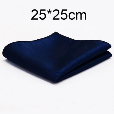 Klasszikus, 25*25 cm-es férfi sima selyem zsebkendő tömör zsebes, négyzet alakú divatos férfi, esküvői mellkastörölköző