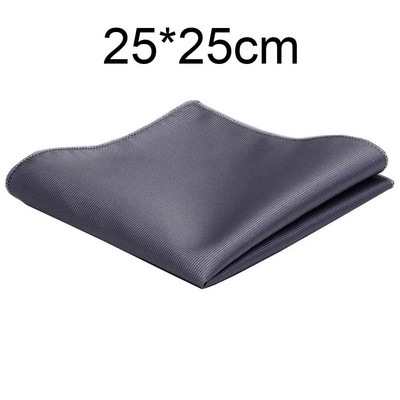 Klasszikus, 25*25 cm-es férfi sima selyem zsebkendő tömör zsebes, négyzet alakú divatos férfi, esküvői mellkastörölköző