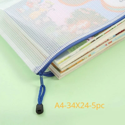 5GAB kancelejas piederumu uzglabāšanas mapju failu siets rāvējslēdzēja maisiņš A4 A5 dokumentu maisiņš ar rāvējslēdzēju failu mapes Skolas biroja piederumi