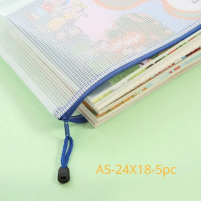 5GAB kancelejas piederumu uzglabāšanas mapju failu siets rāvējslēdzēja maisiņš A4 A5 dokumentu maisiņš ar rāvējslēdzēju failu mapes Skolas biroja piederumi