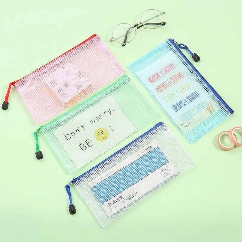 5GAB kancelejas piederumu uzglabāšanas mapju failu siets rāvējslēdzēja maisiņš A4 A5 dokumentu maisiņš ar rāvējslēdzēju failu mapes Skolas biroja piederumi