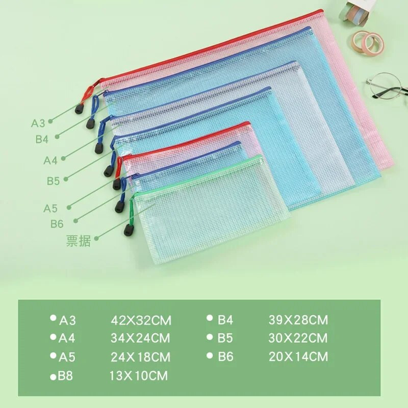 5GAB kancelejas piederumu uzglabāšanas mapju failu siets rāvējslēdzēja maisiņš A4 A5 dokumentu maisiņš ar rāvējslēdzēju failu mapes Skolas biroja piederumi