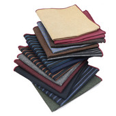 Kiváló minőségű pamut zsebkendős sálak üzleti öltöny Hankies alkalmi férfi zsebkendők négyzet alakú csíkos zsebkendők esküvőre