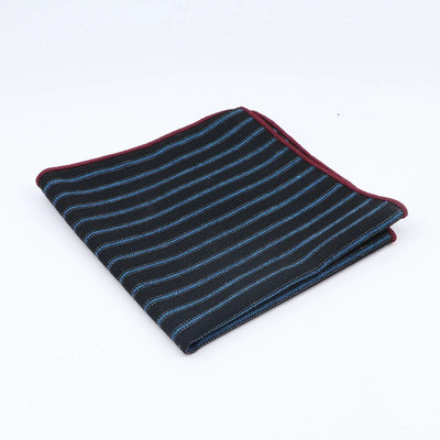 Kiváló minőségű pamut zsebkendős sálak üzleti öltöny Hankies alkalmi férfi zsebkendők négyzet alakú csíkos zsebkendők esküvőre