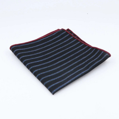 Kiváló minőségű pamut zsebkendős sálak üzleti öltöny Hankies alkalmi férfi zsebkendők négyzet alakú csíkos zsebkendők esküvőre
