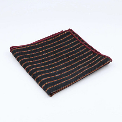 Kiváló minőségű pamut zsebkendős sálak üzleti öltöny Hankies alkalmi férfi zsebkendők négyzet alakú csíkos zsebkendők esküvőre