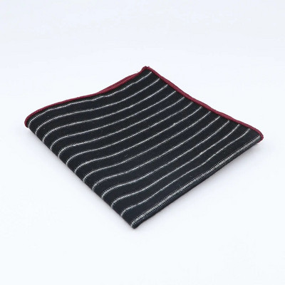 Kiváló minőségű pamut zsebkendős sálak üzleti öltöny Hankies alkalmi férfi zsebkendők négyzet alakú csíkos zsebkendők esküvőre