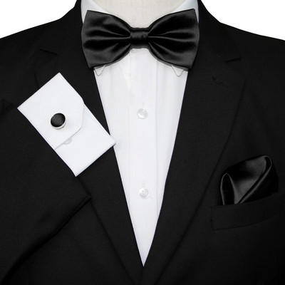 KAMBERFT vīriešu tauriņa komplekts sarkana dzeltena cieta tauriņa kabatas kvadrātveida aproču pogas dāvanu kastīte vīriešiem kāzu ballītes dāvana