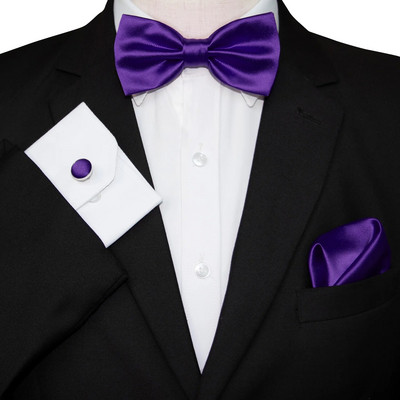 KAMBERFT vīriešu tauriņa komplekts sarkana dzeltena cieta tauriņa kabatas kvadrātveida aproču pogas dāvanu kastīte vīriešiem kāzu ballītes dāvana