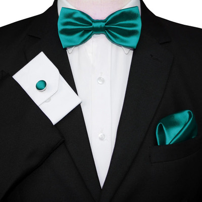 KAMBERFT vīriešu tauriņa komplekts sarkana dzeltena cieta tauriņa kabatas kvadrātveida aproču pogas dāvanu kastīte vīriešiem kāzu ballītes dāvana