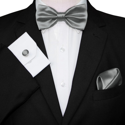 KAMBERFT vīriešu tauriņa komplekts sarkana dzeltena cieta tauriņa kabatas kvadrātveida aproču pogas dāvanu kastīte vīriešiem kāzu ballītes dāvana