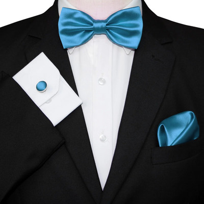 KAMBERFT vīriešu tauriņa komplekts sarkana dzeltena cieta tauriņa kabatas kvadrātveida aproču pogas dāvanu kastīte vīriešiem kāzu ballītes dāvana