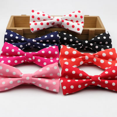 Dot Cotton Bowtie Wedding Casual Butterfly Business Παπιγιόν Πολύχρωμα λαιμόκοψη Γυναικεία Skinny Gravatas Cravat