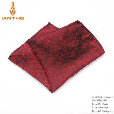 Ανδρικό μαντήλι σε τετράγωνο μοτίβο Paisley Fashion Hanky για άντρες Επαγγελματικά κοστούμια Hankies Vintage αξεσουάρ για πετσέτες Navy
