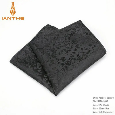 Ανδρικό μαντήλι σε τετράγωνο μοτίβο Paisley Fashion Hanky για άντρες Επαγγελματικά κοστούμια Hankies Vintage αξεσουάρ για πετσέτες Navy