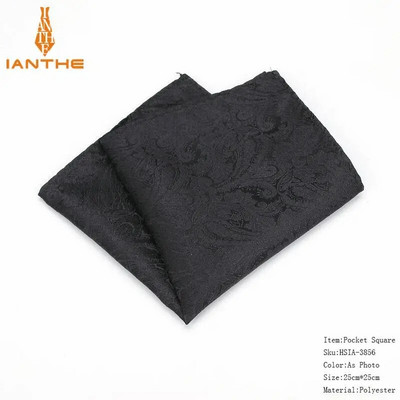 Ανδρικό μαντήλι σε τετράγωνο μοτίβο Paisley Fashion Hanky για άντρες Επαγγελματικά κοστούμια Hankies Vintage αξεσουάρ για πετσέτες Navy