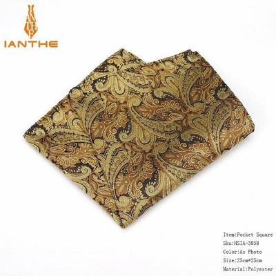 Ανδρικό μαντήλι σε τετράγωνο μοτίβο Paisley Fashion Hanky για άντρες Επαγγελματικά κοστούμια Hankies Vintage αξεσουάρ για πετσέτες Navy