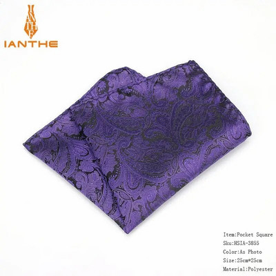 Ανδρικό μαντήλι σε τετράγωνο μοτίβο Paisley Fashion Hanky για άντρες Επαγγελματικά κοστούμια Hankies Vintage αξεσουάρ για πετσέτες Navy