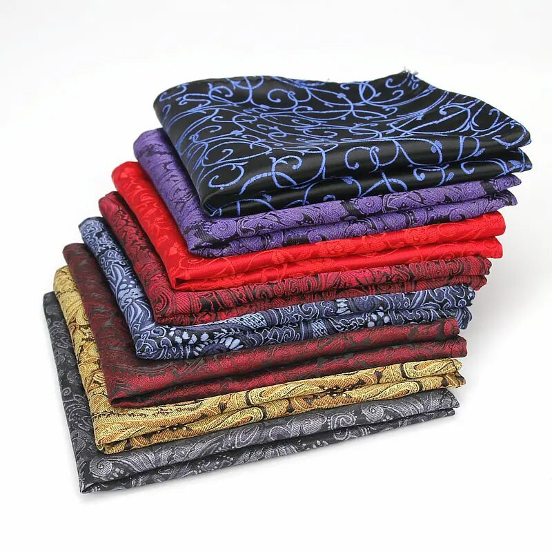Vīriešu kabatas kvadrātveida Paisley raksta kabatlakats modes Hanky vīriešiem biznesa kostīmi Hankies vintage dvieļu aksesuāri tumši brūni