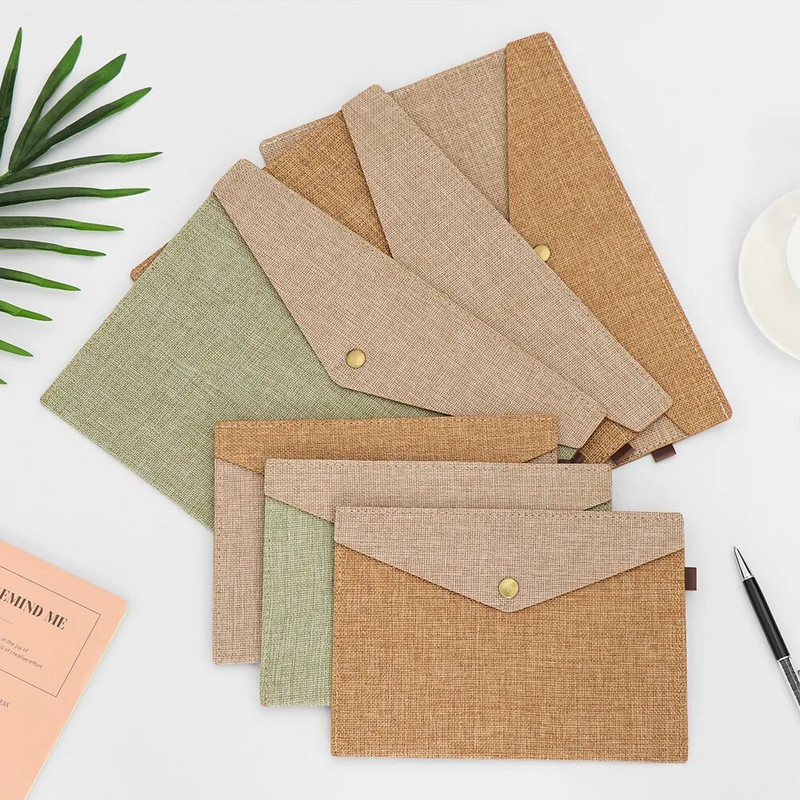 A4/A5 Jednostavna lanena mapa s datotekama velikog kapaciteta Torba za dokumente Platnena aktovka s datotekama od filca Prijenosni organizator Držač za uredski papir